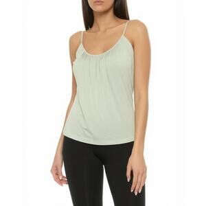 OGL Tank Top Womens Size M Pale Green Brami Camisole Ruched Neckline Minimalist